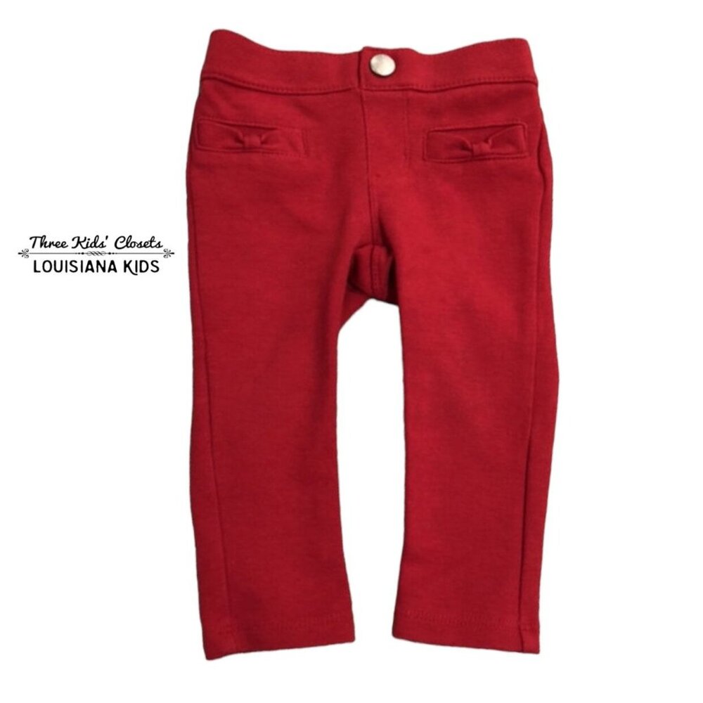 Gymboree 6-12m Red Bow Skinny Pants
